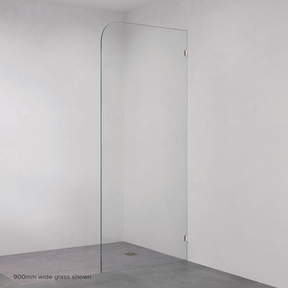 Curved Edge Fixed Frameless Glass Shower Panel