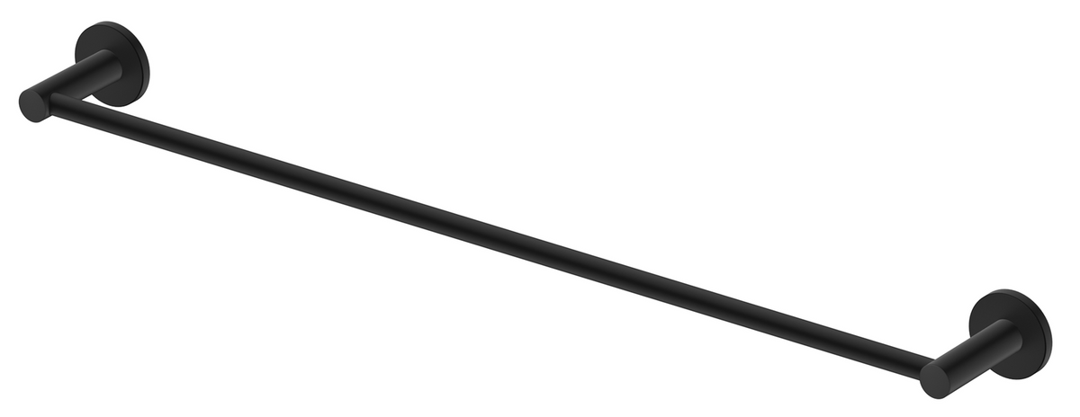 Bella Vista Mica Single Towel Rail 600mm — Black