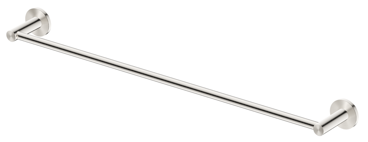 Bella Vista Mica Single Towel Rail 600mm — Brushed Nickel