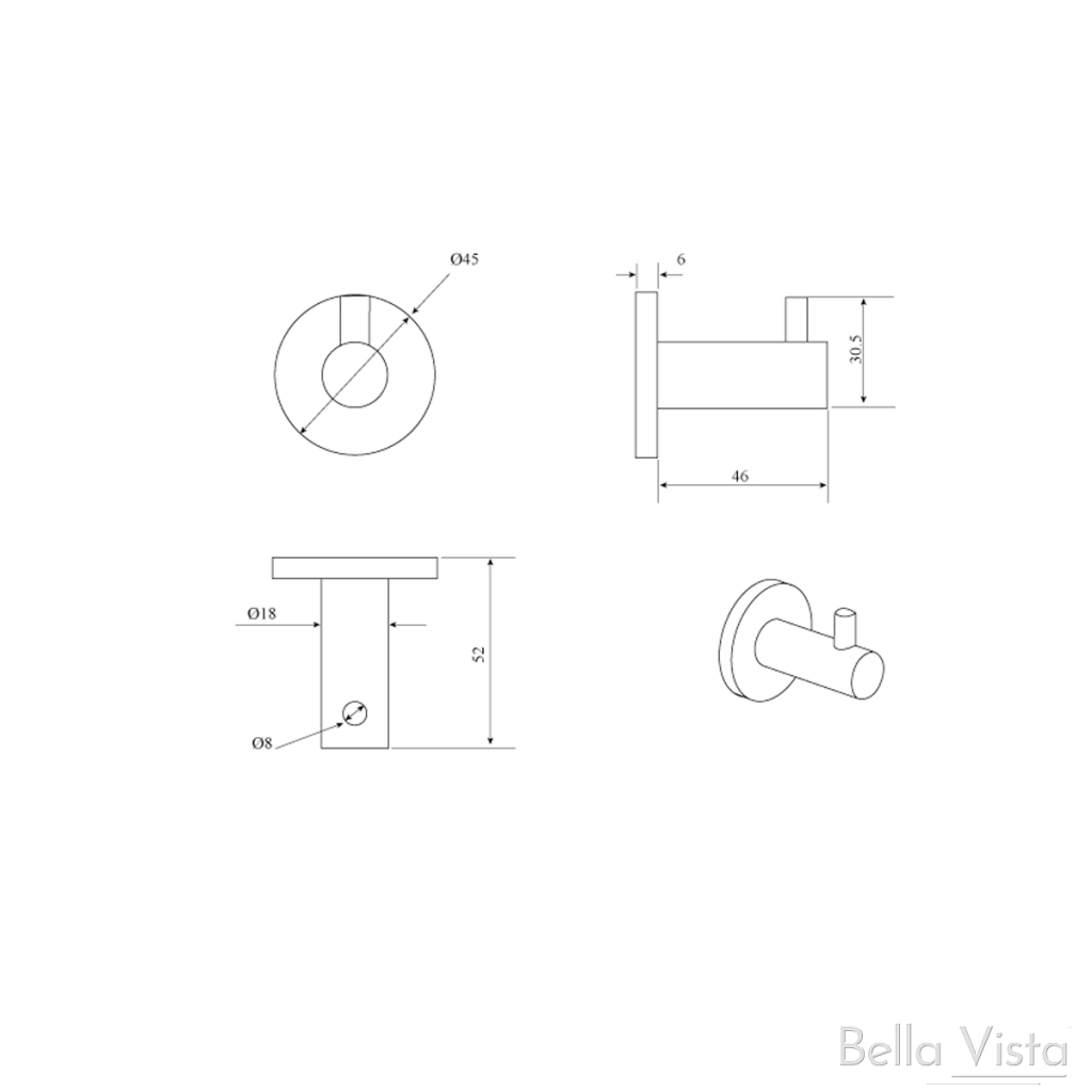 Mica Robe Hook - Neche Interiors