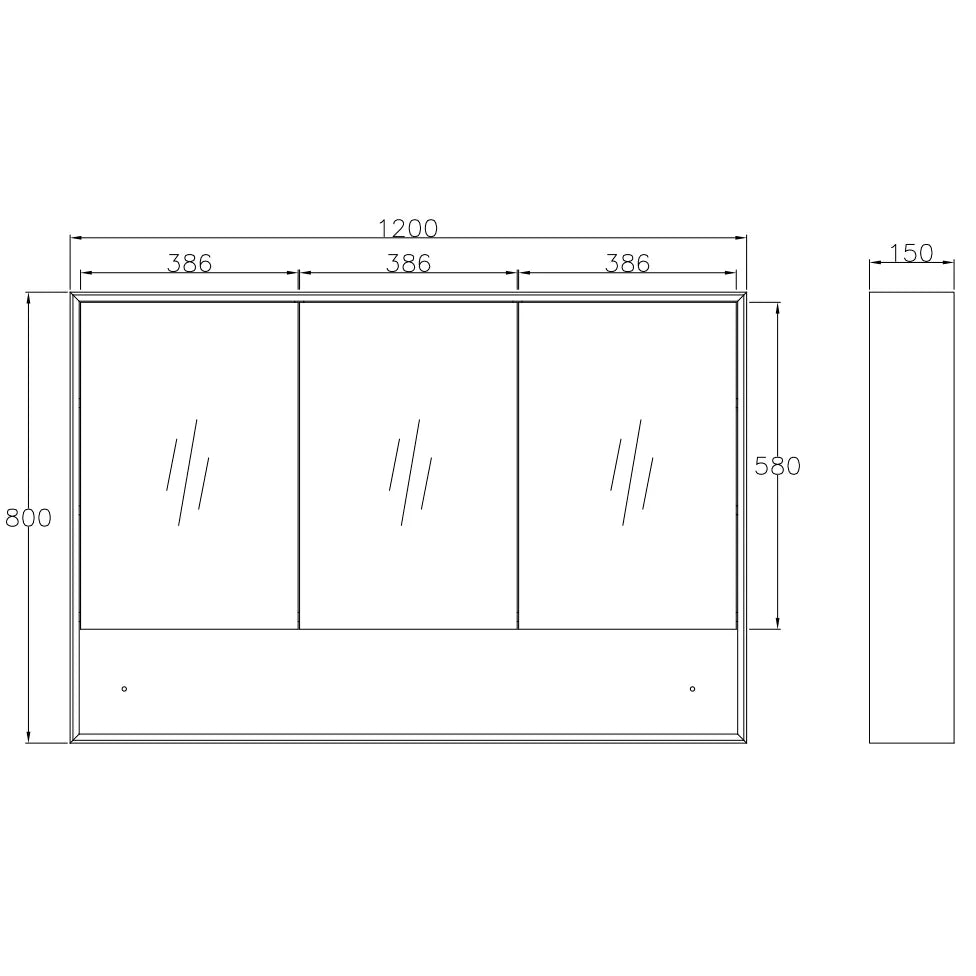 Byron Shaving Cabinet With Shelf - Neche Interiors