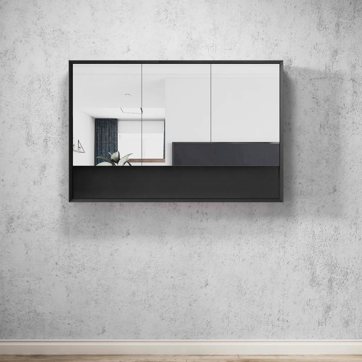 Marlo Shaving Cabinet With Shelf - Matte Black - Neche Interiors