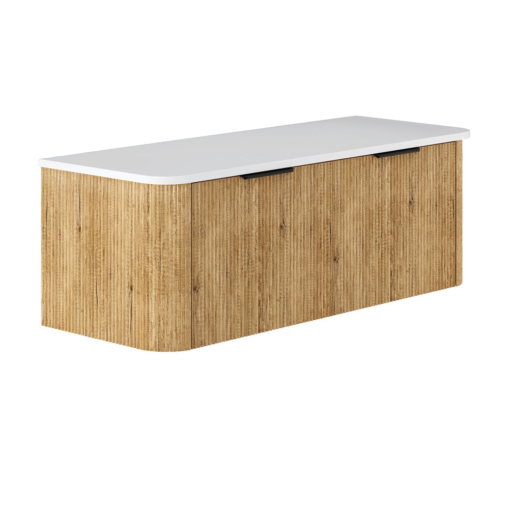 Minka Curved Scandi Oak Cabinet