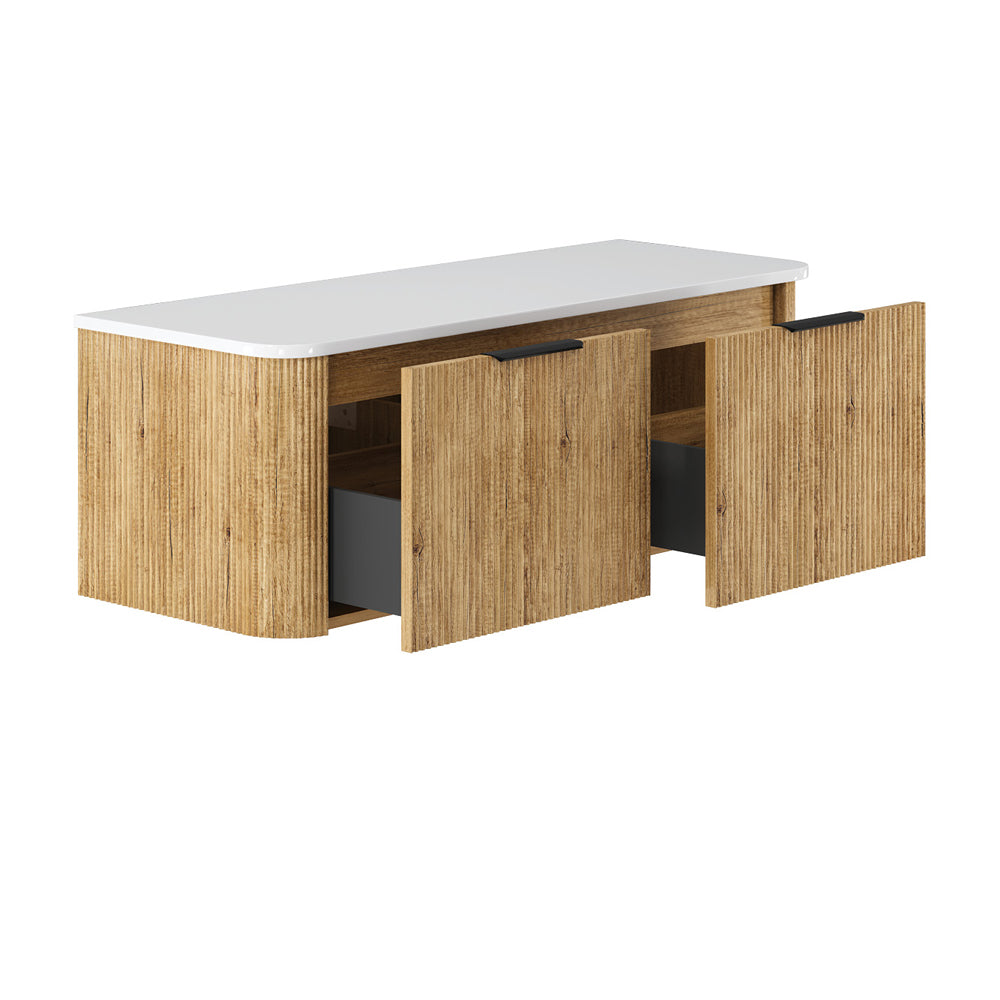 Minka Curved Scandi Oak Cabinet