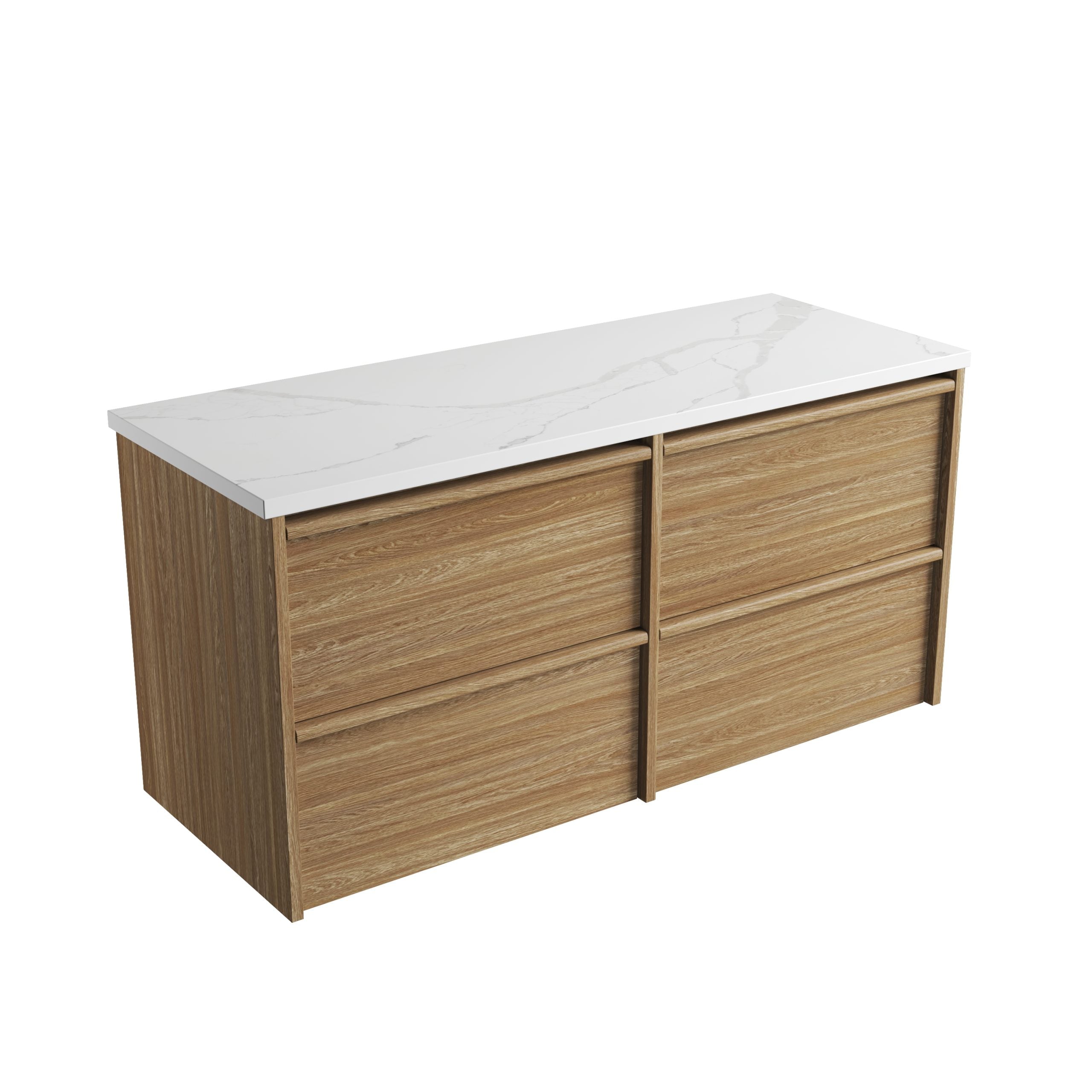 Venetta Framed Wall Hung Harvest Oak Vanity - Neche Interiors