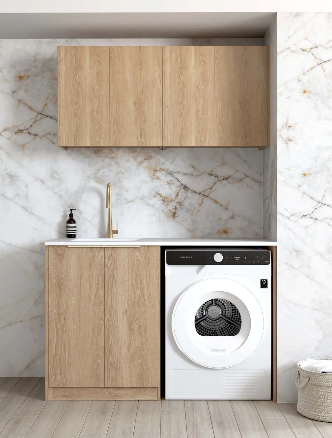 Byron/Bondi Natural Oak Laundry Kit