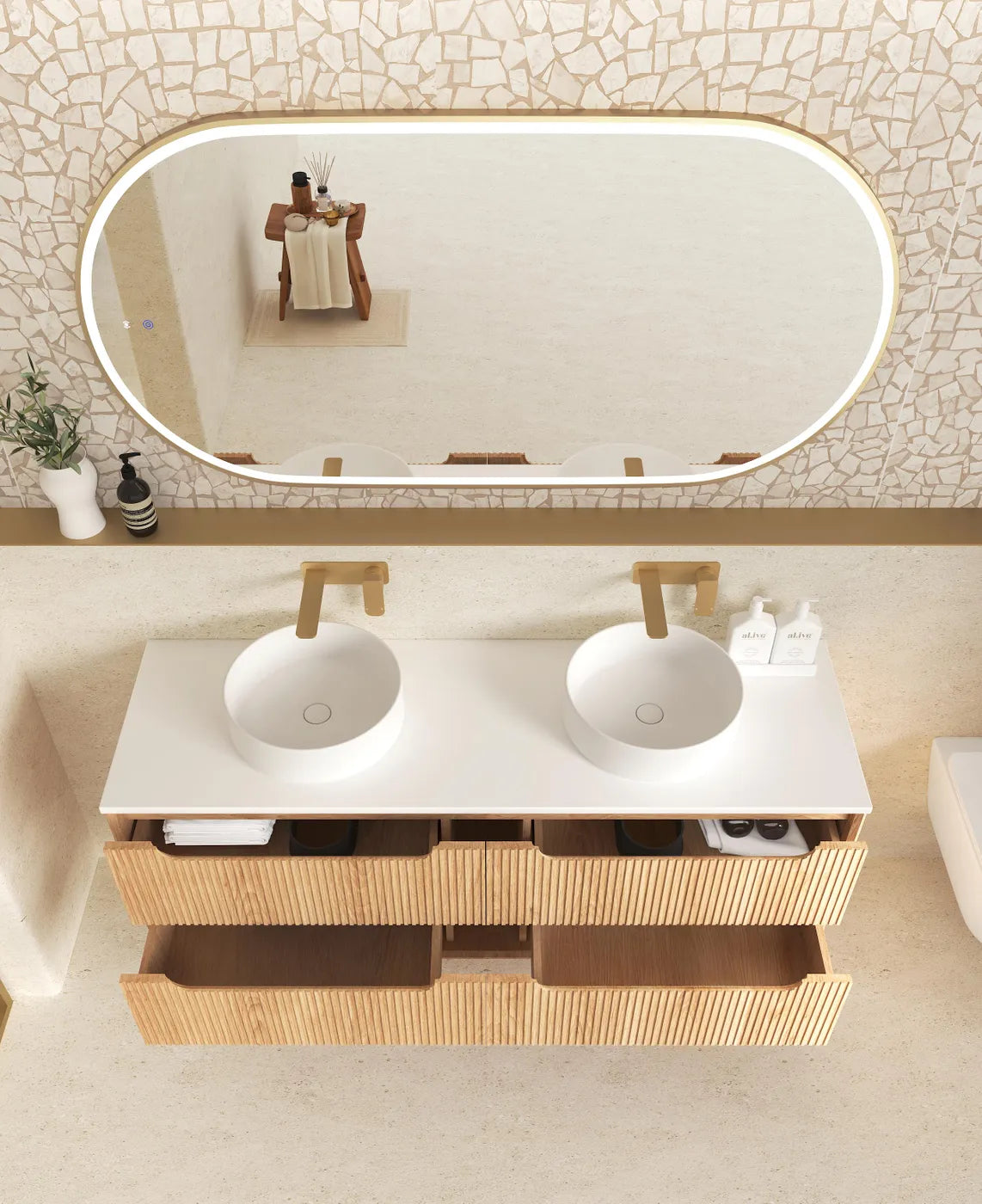 The Byron Collection - Fluted Woodland Oak - Neche Interiors