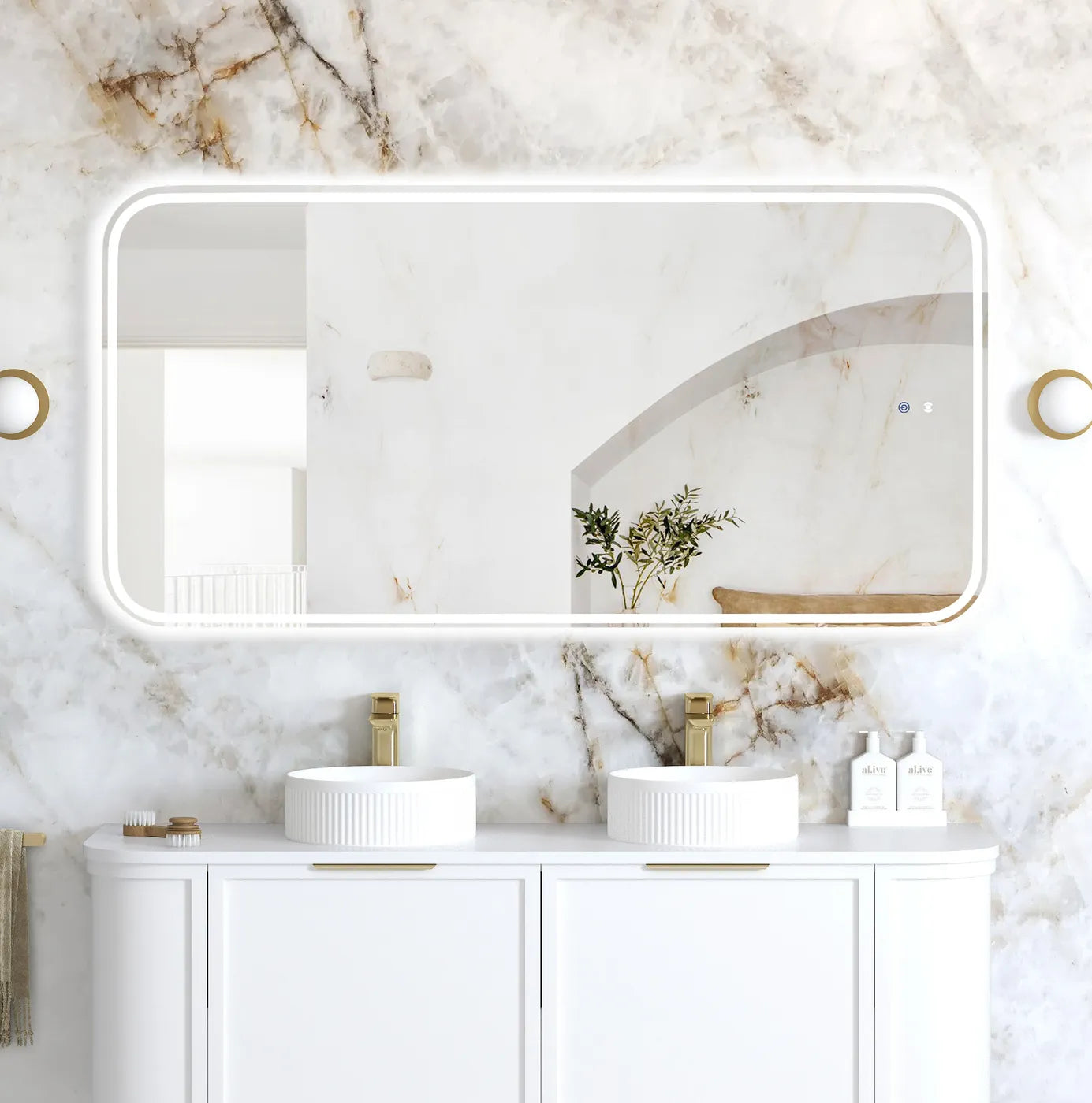 Newport LED Frameless Mirror - Neche Interiors