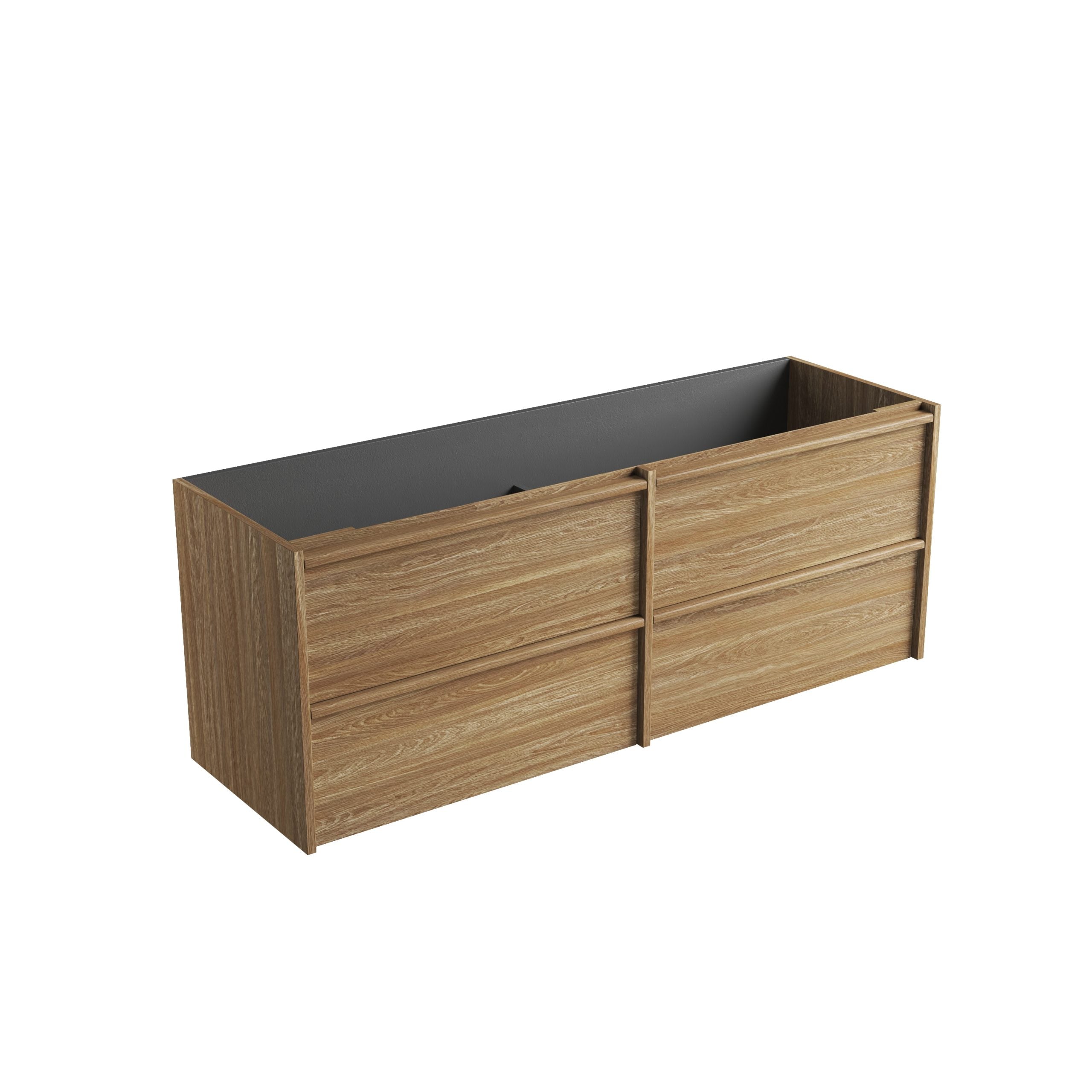 Venetta Framed Wall Hung Harvest Oak Vanity - Neche Interiors