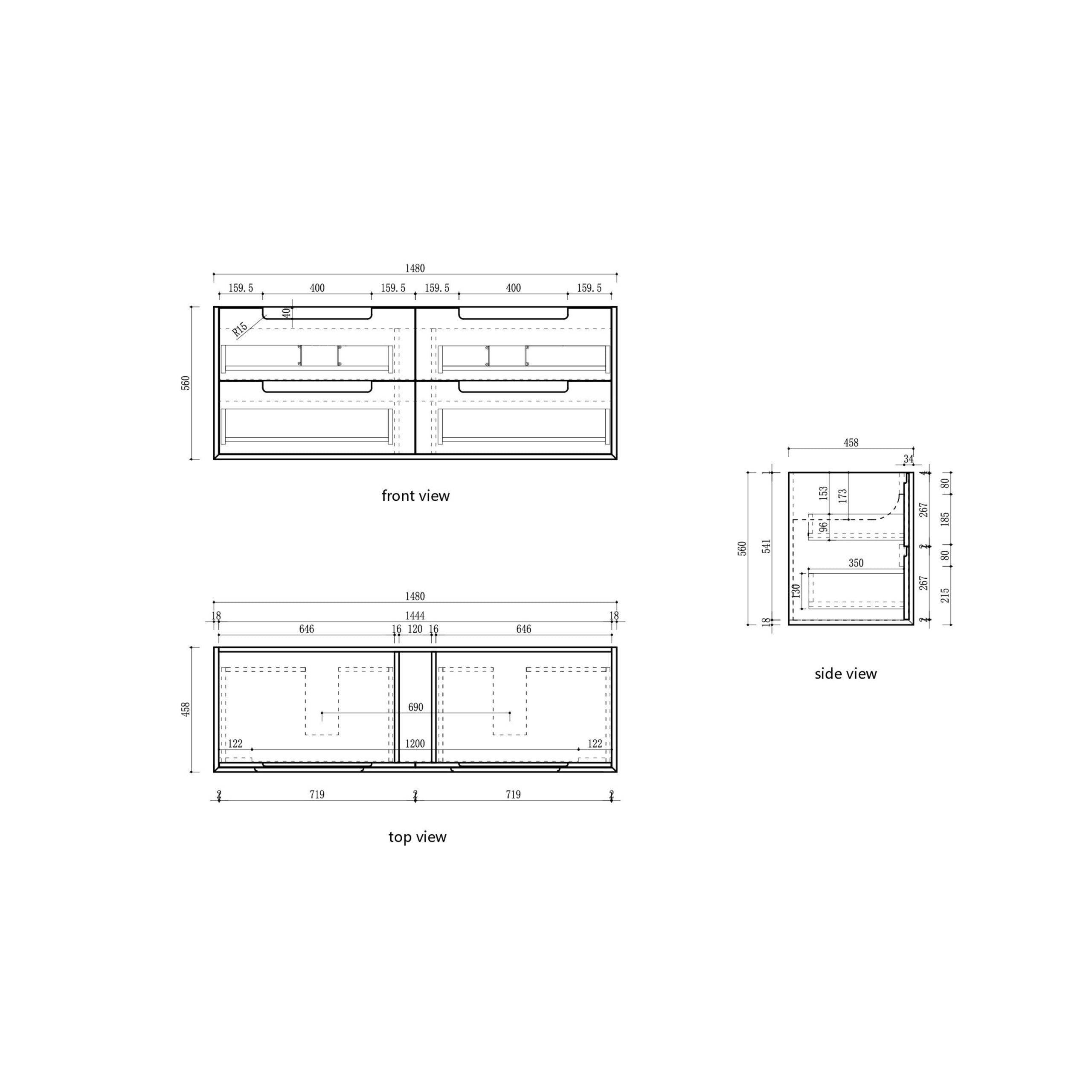 Voulari Framed Wall Hung Vanity - Neche Interiors