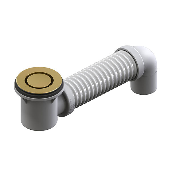 Art Australia 40mm Bath Bend Pop Down with Connector - Gold