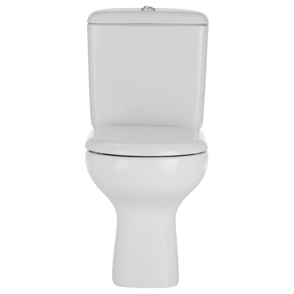 RAK Liwa White Close-Coupled Toilet Suite, Alpine White with S-Trap 140