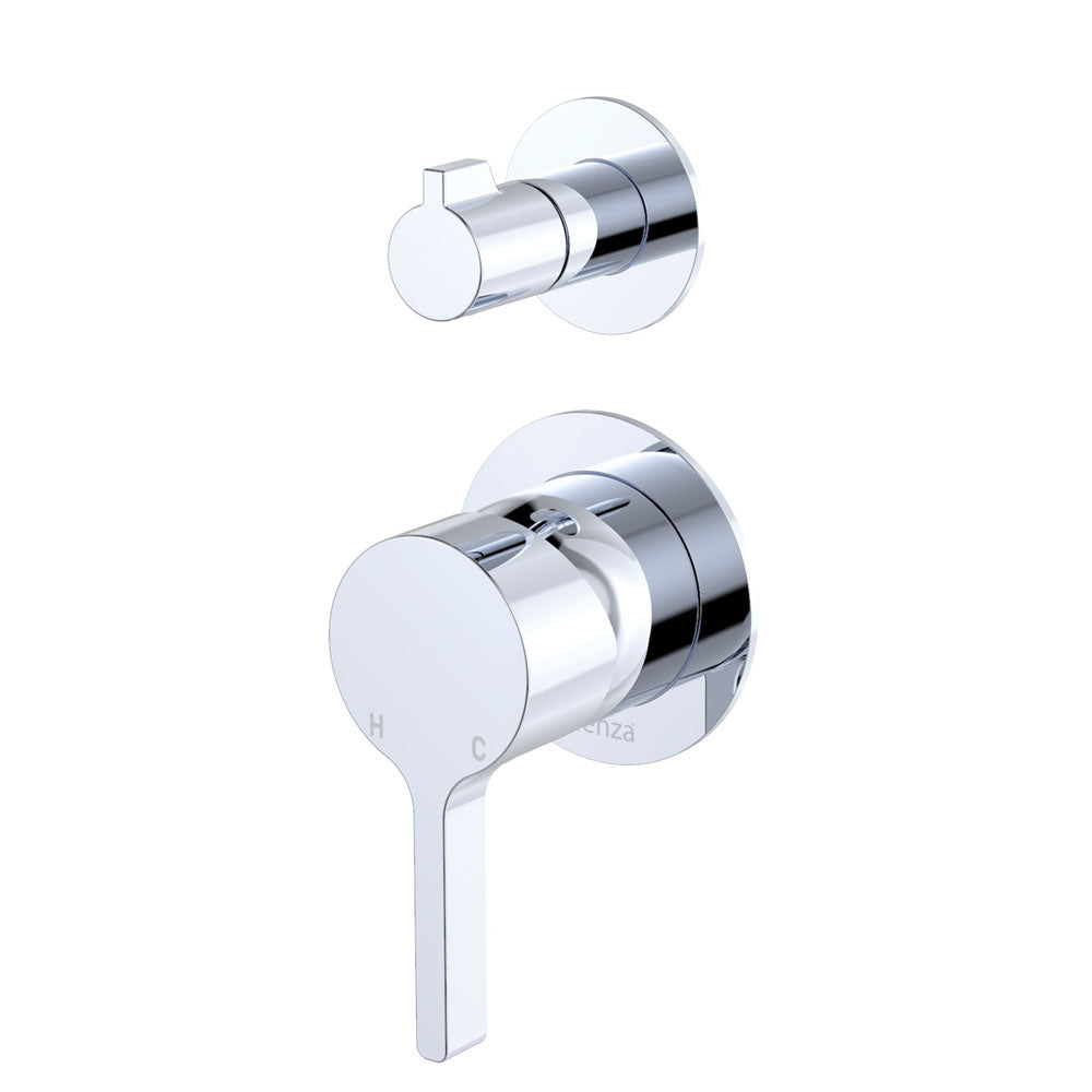 Sansa Wall Diverter Mixer, Small Round Plates