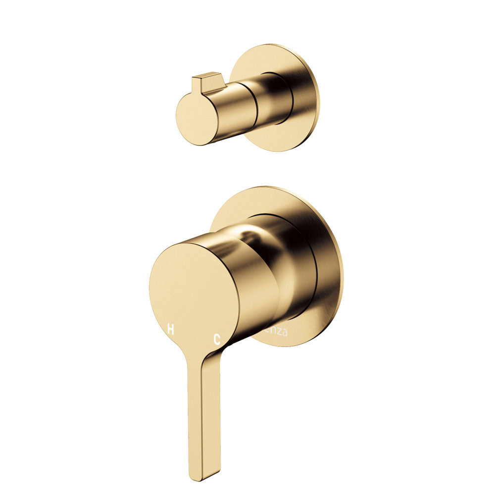Sansa Wall Diverter Mixer, Small Round Plates