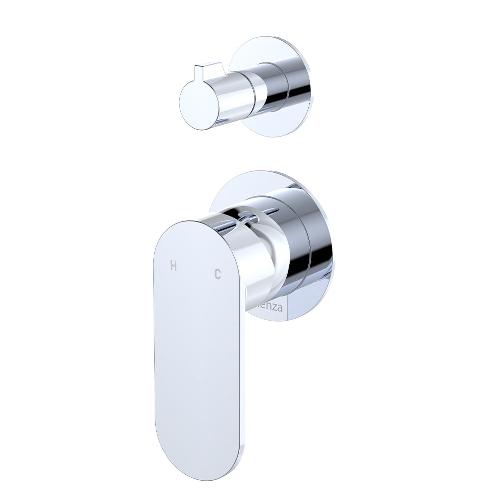 Empire Slim Wall Diverter Mixer, Small Round Plates, Vertical - Neche Interiors