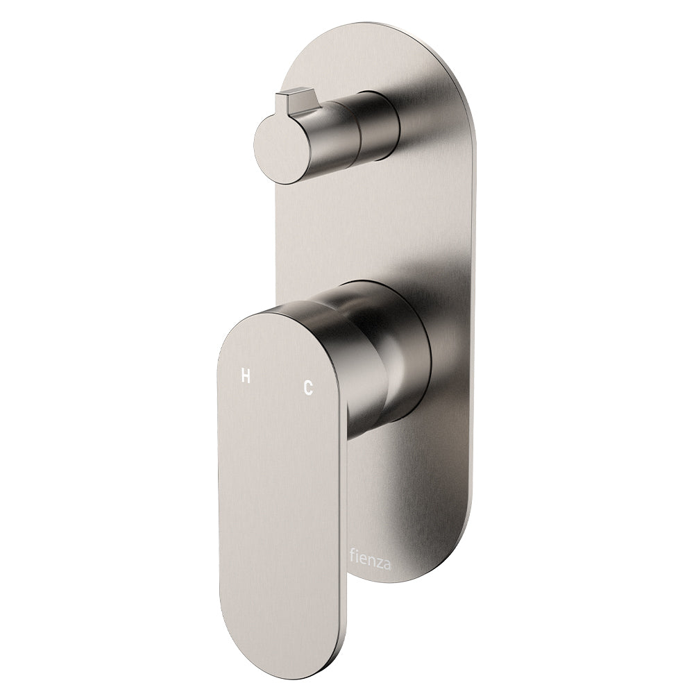 Empire Slim Wall Diverter Mixer, Large Oval Plate, Vertical - Neche Interiors