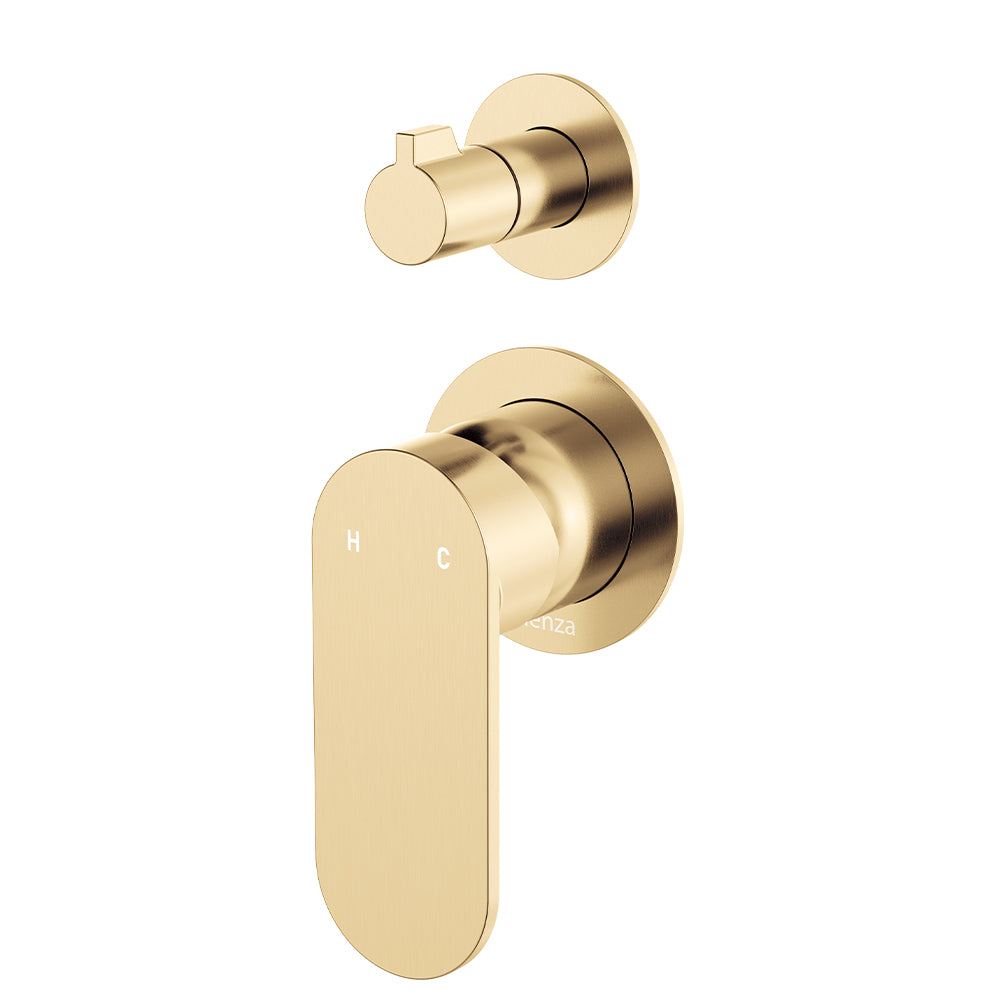 Empire Slim Wall Diverter Mixer, Small Round Plates, Vertical - Neche Interiors