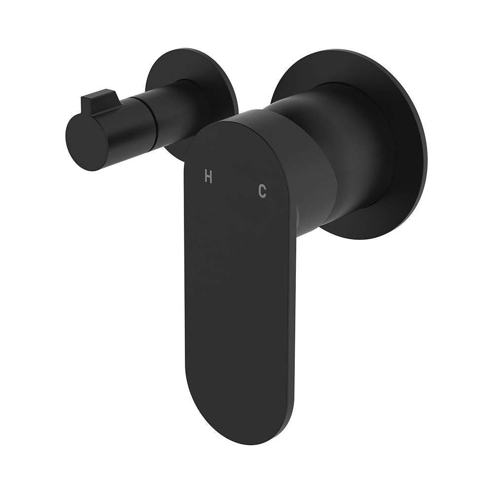 Empire Slim Wall Diverter Mixer, Small Round Plates, Horizontal - Neche Interiors