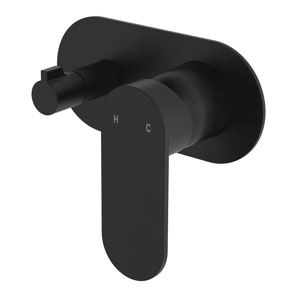 Empire Slim Wall Diverter Mixer, Large Oval Plate, Horizontal - Neche Interiors