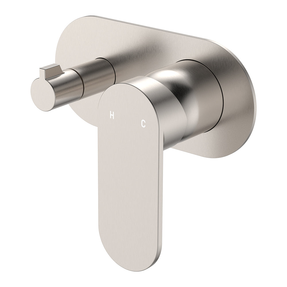 Empire Slim Wall Diverter Mixer, Large Oval Plate, Horizontal - Neche Interiors