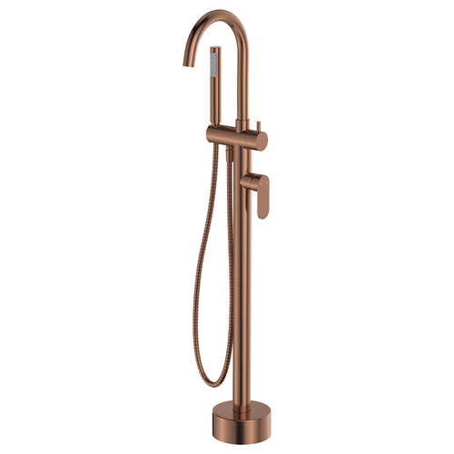 Empire Slim Floor Mounted Bath Mixer With Hand Shower