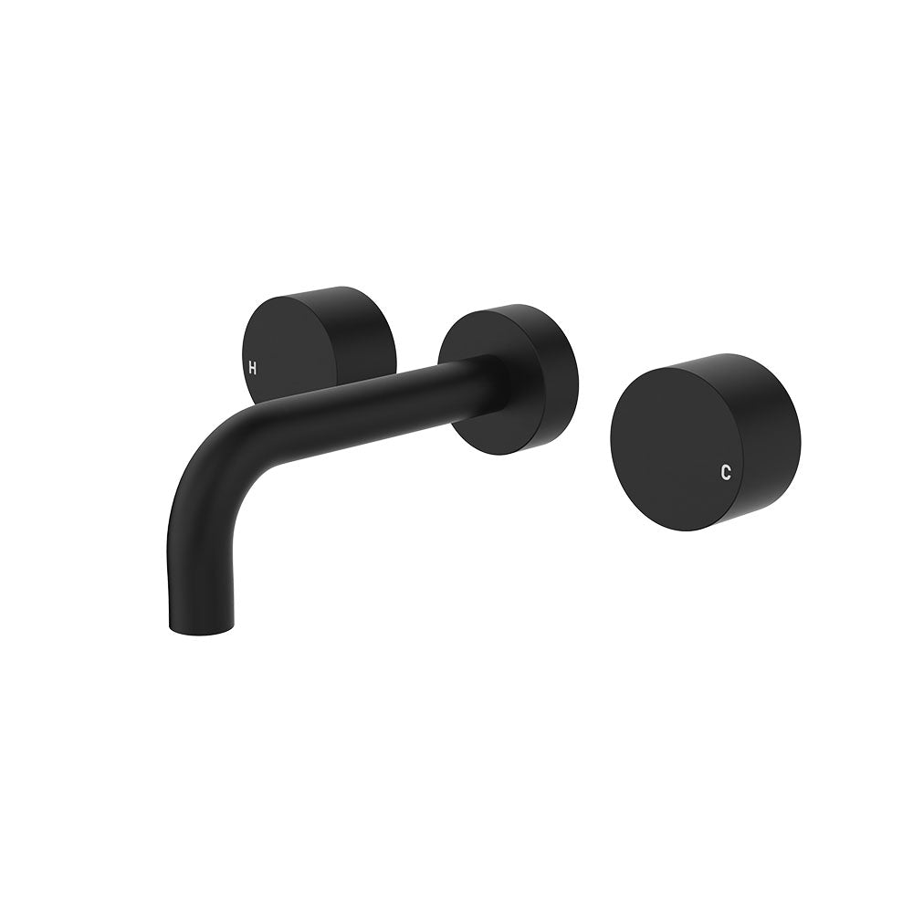 Kaya Wall Set, Round Taps, 130mm Outlet