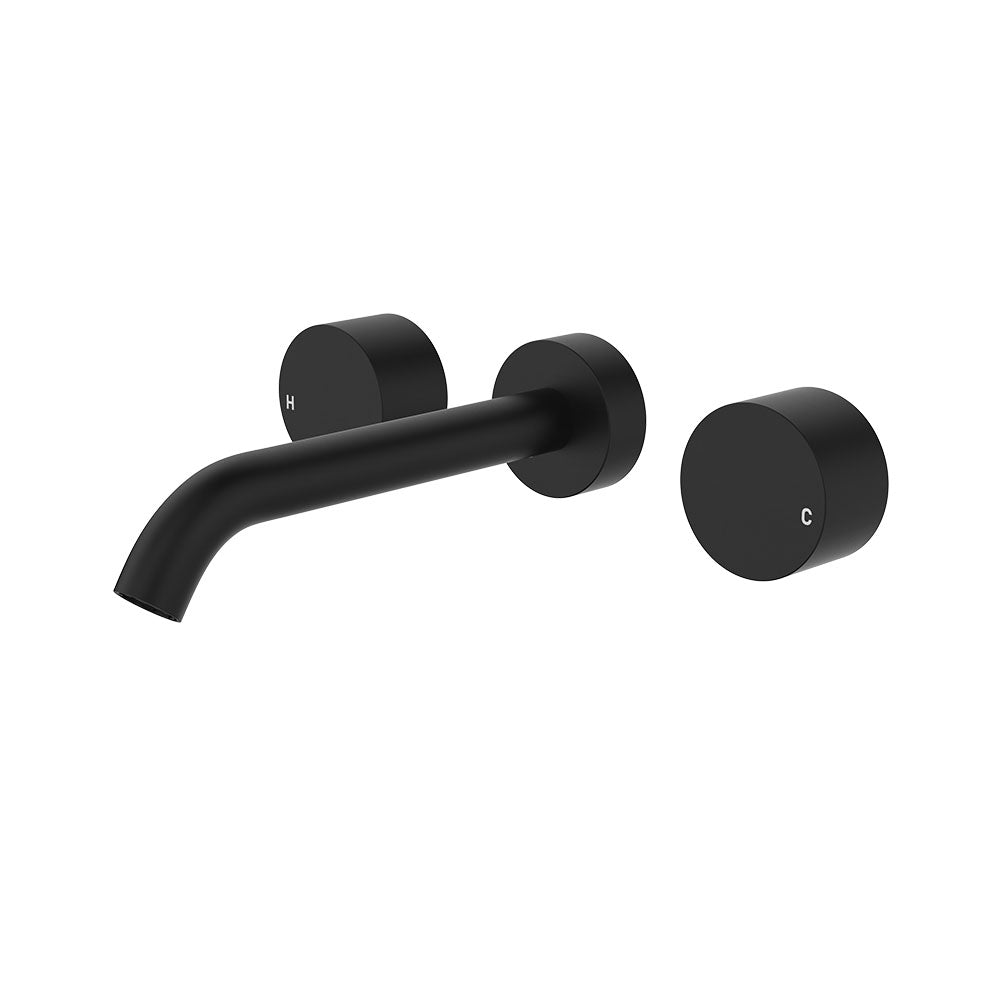 Kaya Wall Set, Round Taps, 180mm Outlet