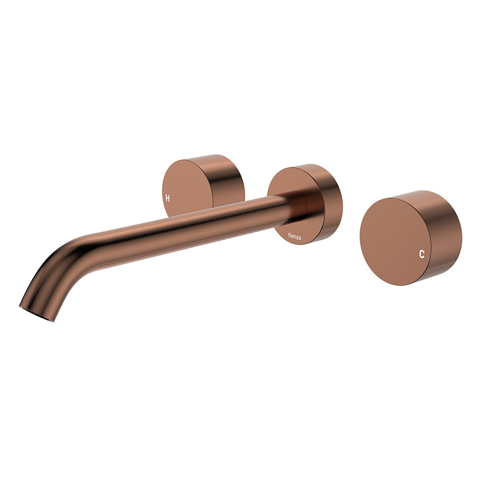 Kaya Wall Set, Round Taps, 220mm Outlet