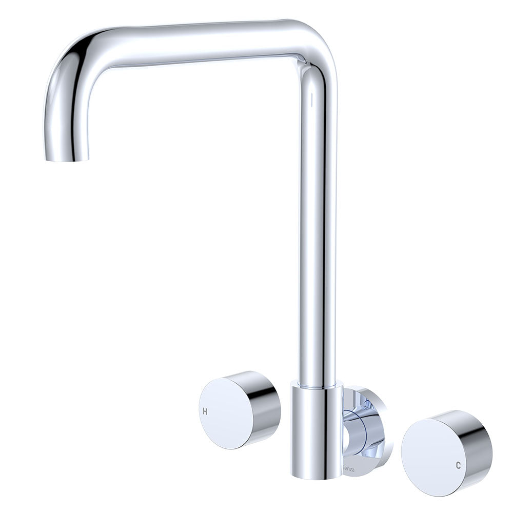 Kaya Squareline Wall Set, Round Taps