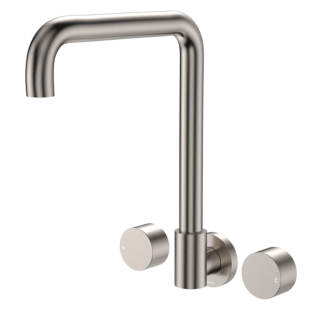 Kaya Squareline Wall Set, Round Taps