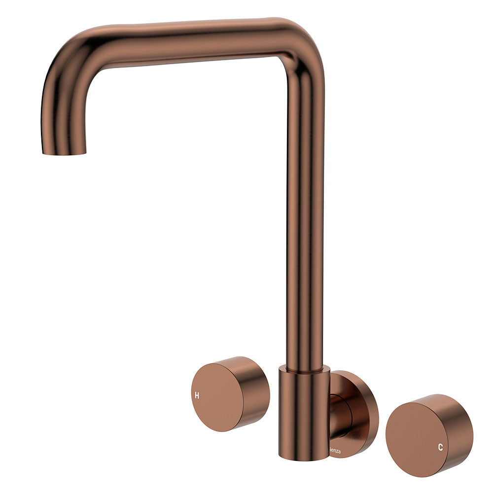 Kaya Squareline Wall Set, Round Taps