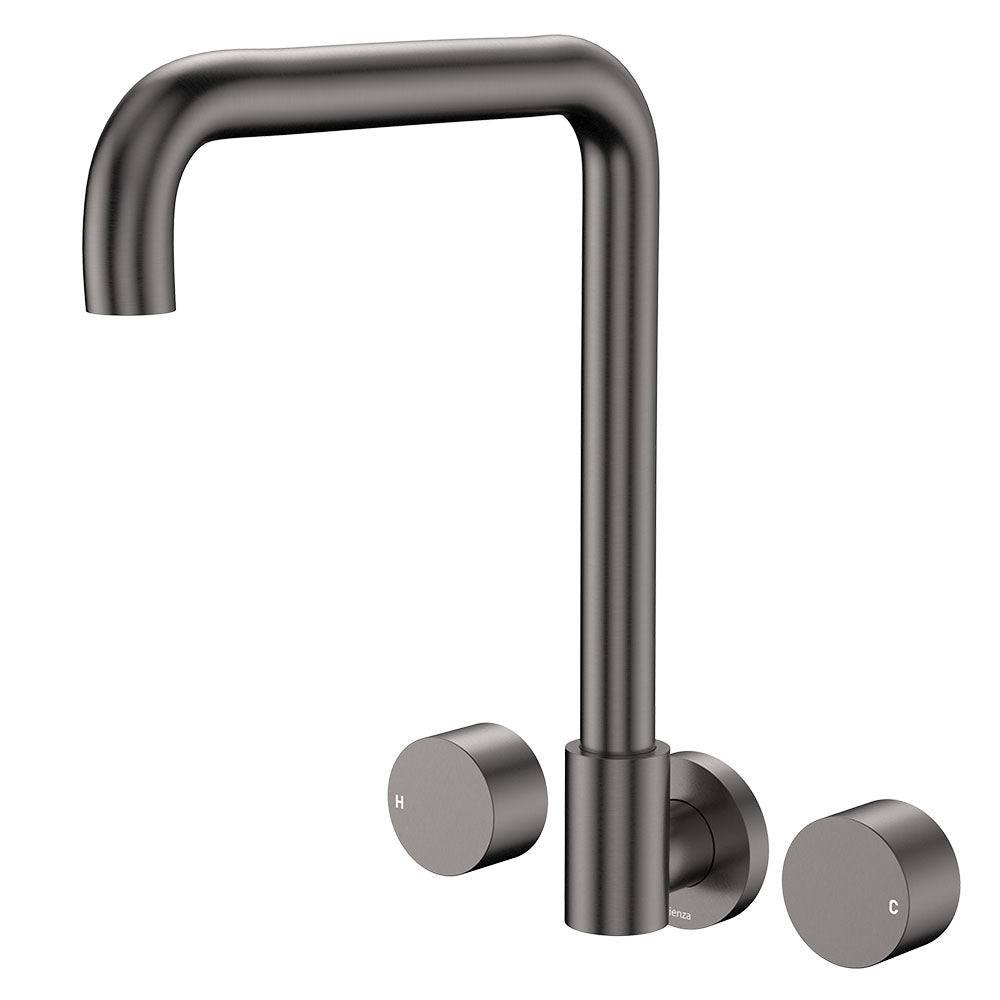 Kaya Squareline Wall Set, Round Taps