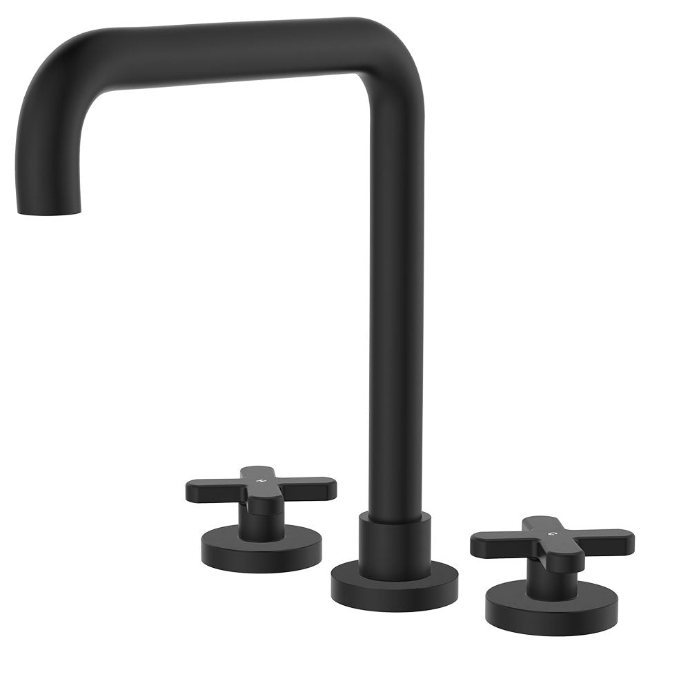 Kaya Squareline Hob Set, Cross Taps