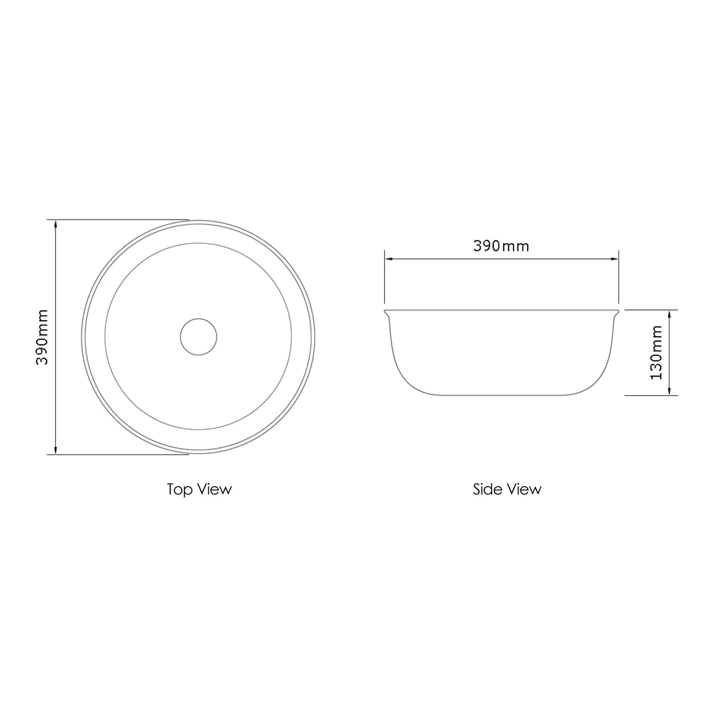 Bronte Round Counter Top Basin - Neche Interiors
