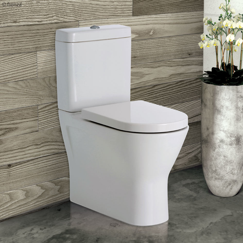 RAK Resort Back-to-Wall Toilet Suite, Gloss White with Top Inlet - Neche Interiors