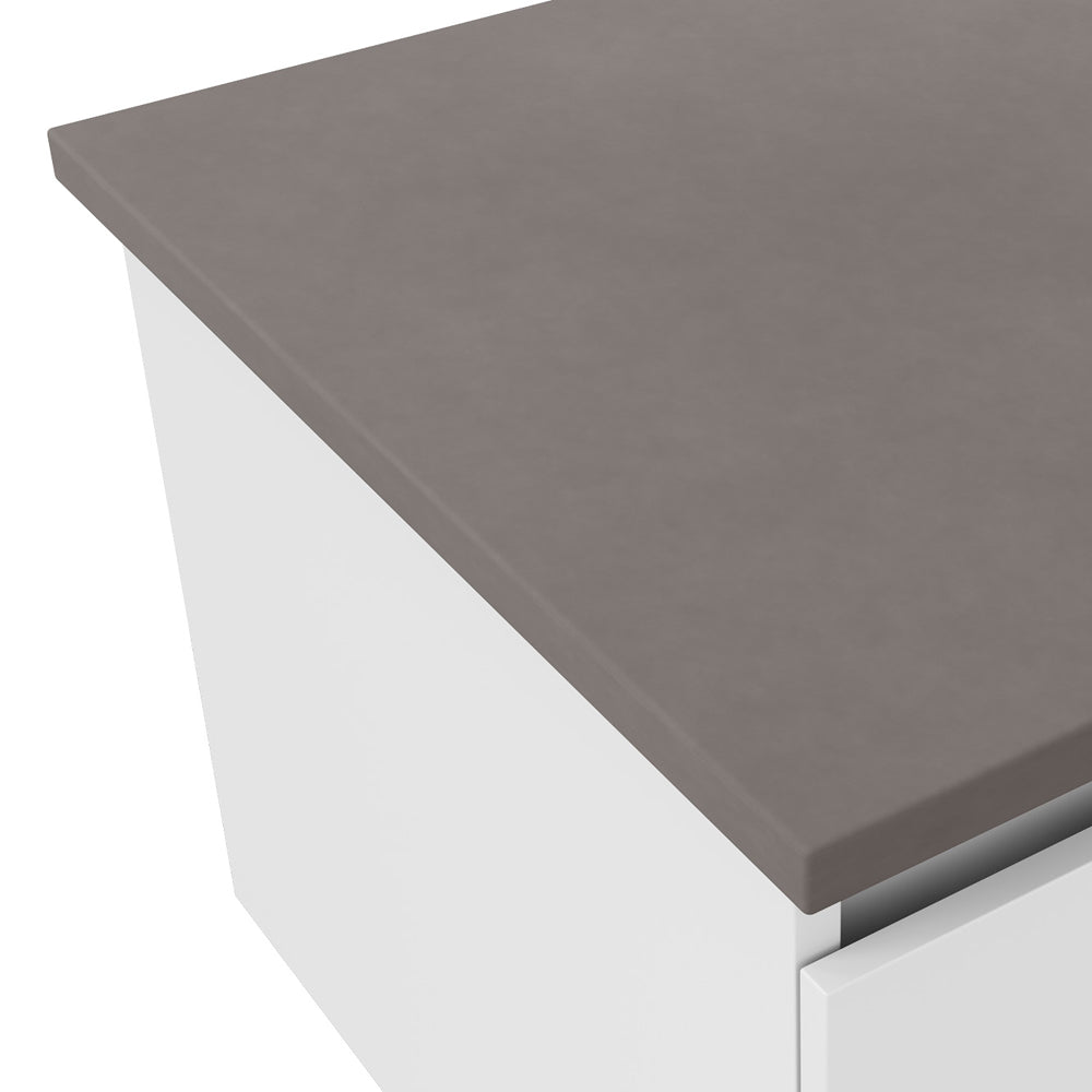 Warm Grey Concrete Top Rectangular Full Depth