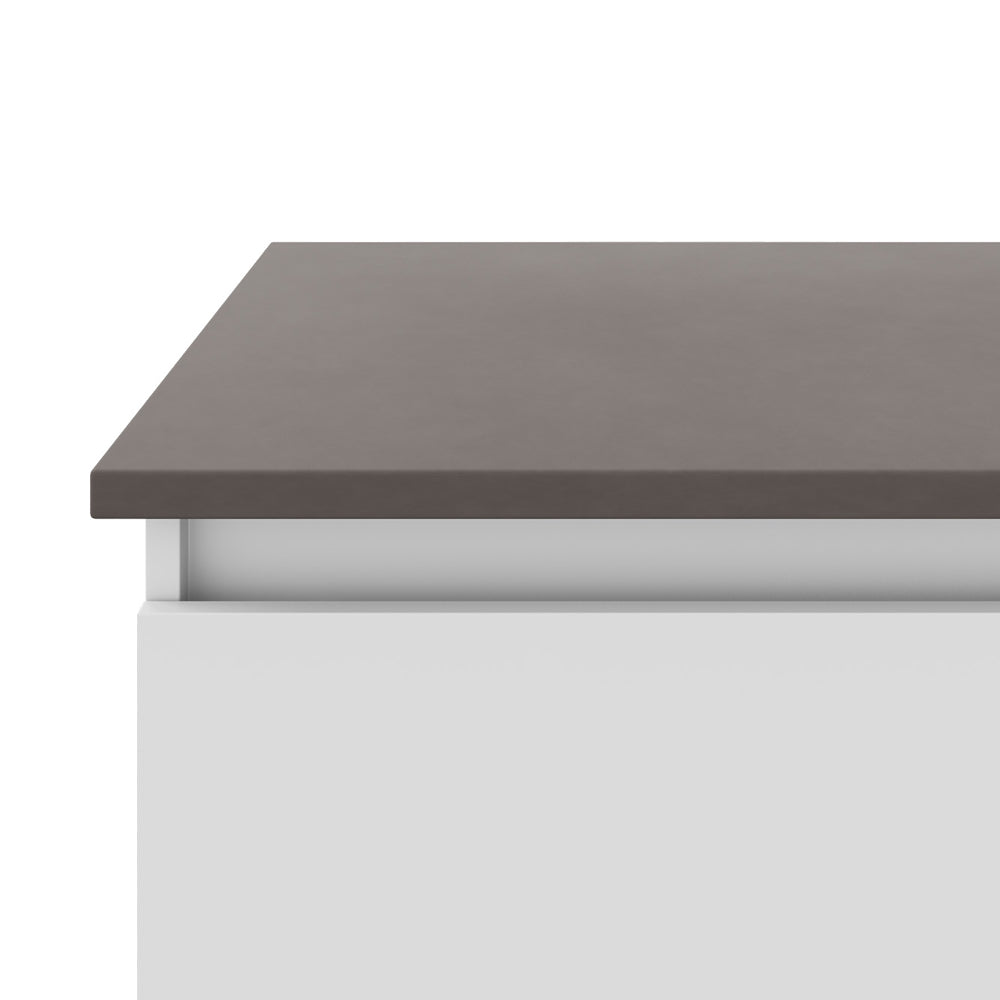 Warm Grey Concrete Top Rectangular Full Depth