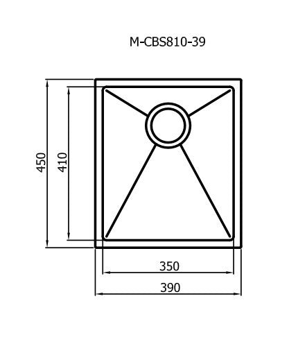 Axon Sink 39S 390x450x220 — view 2