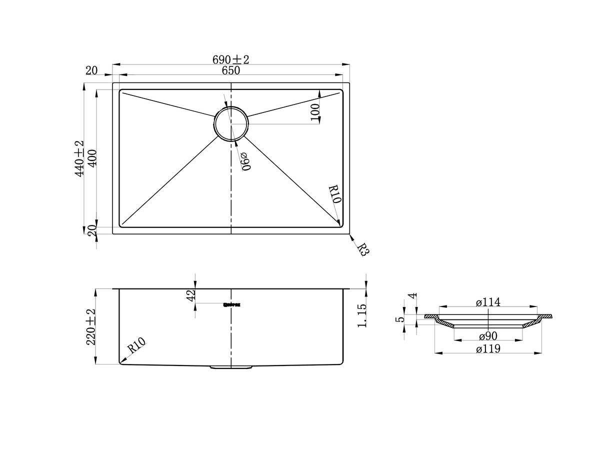 Axon Sink 69S 690x440x220 — view 2