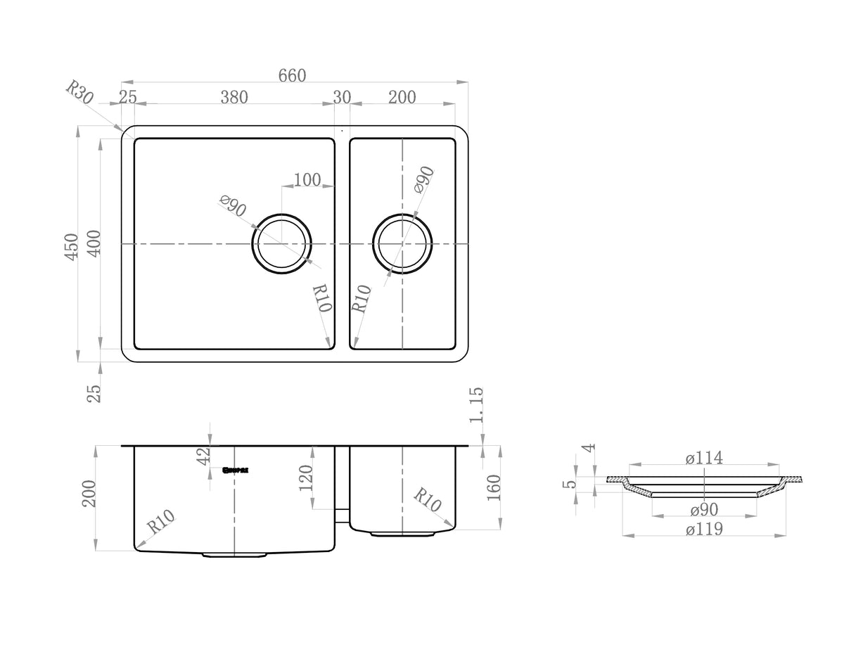 Arte Sink 66D 660x450x200 — view 2