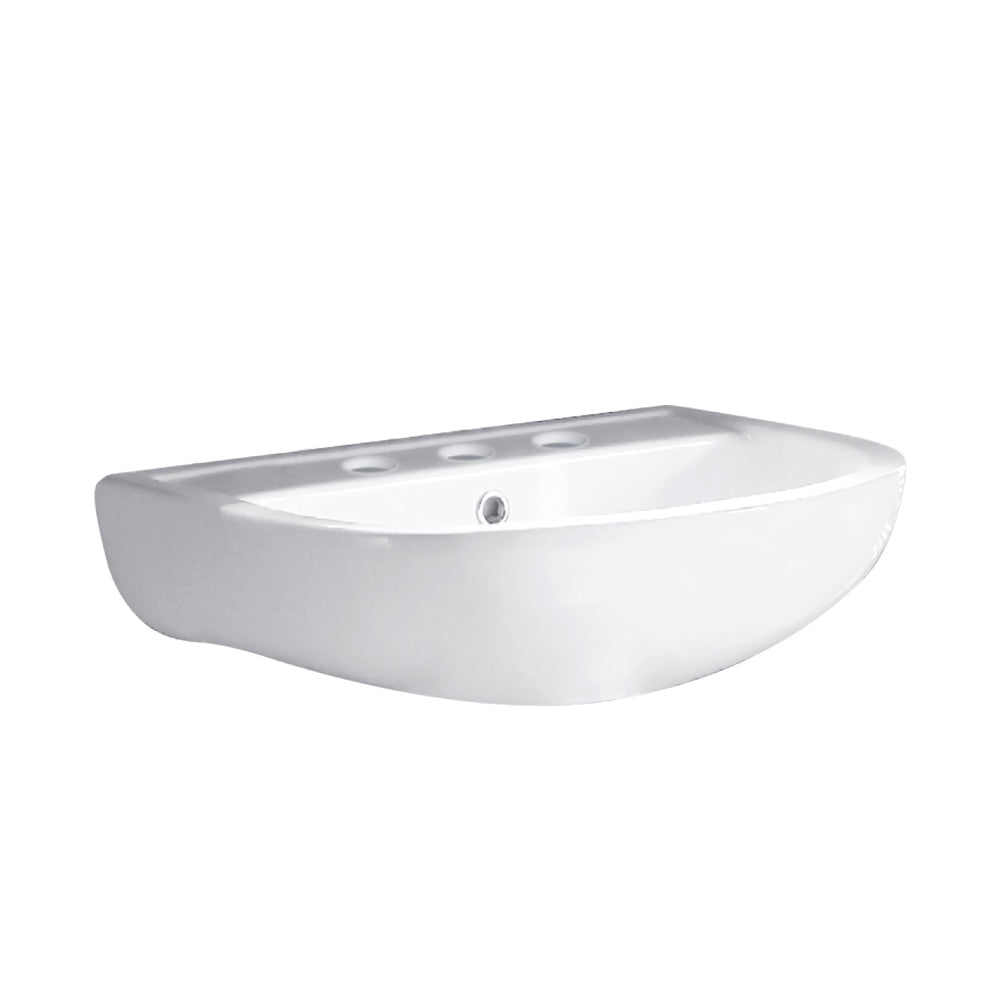RAK Compact Wall Basin, 3 Tap Holes