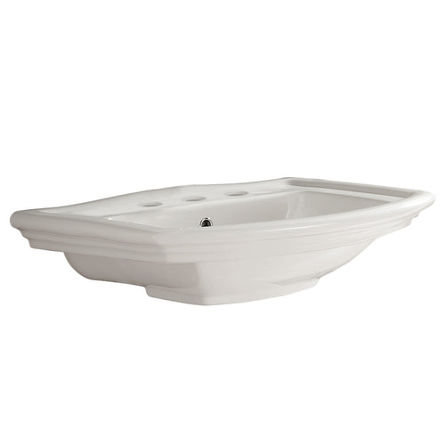 RAK Washington Ivory Wall Basin, 3 Tap Holes