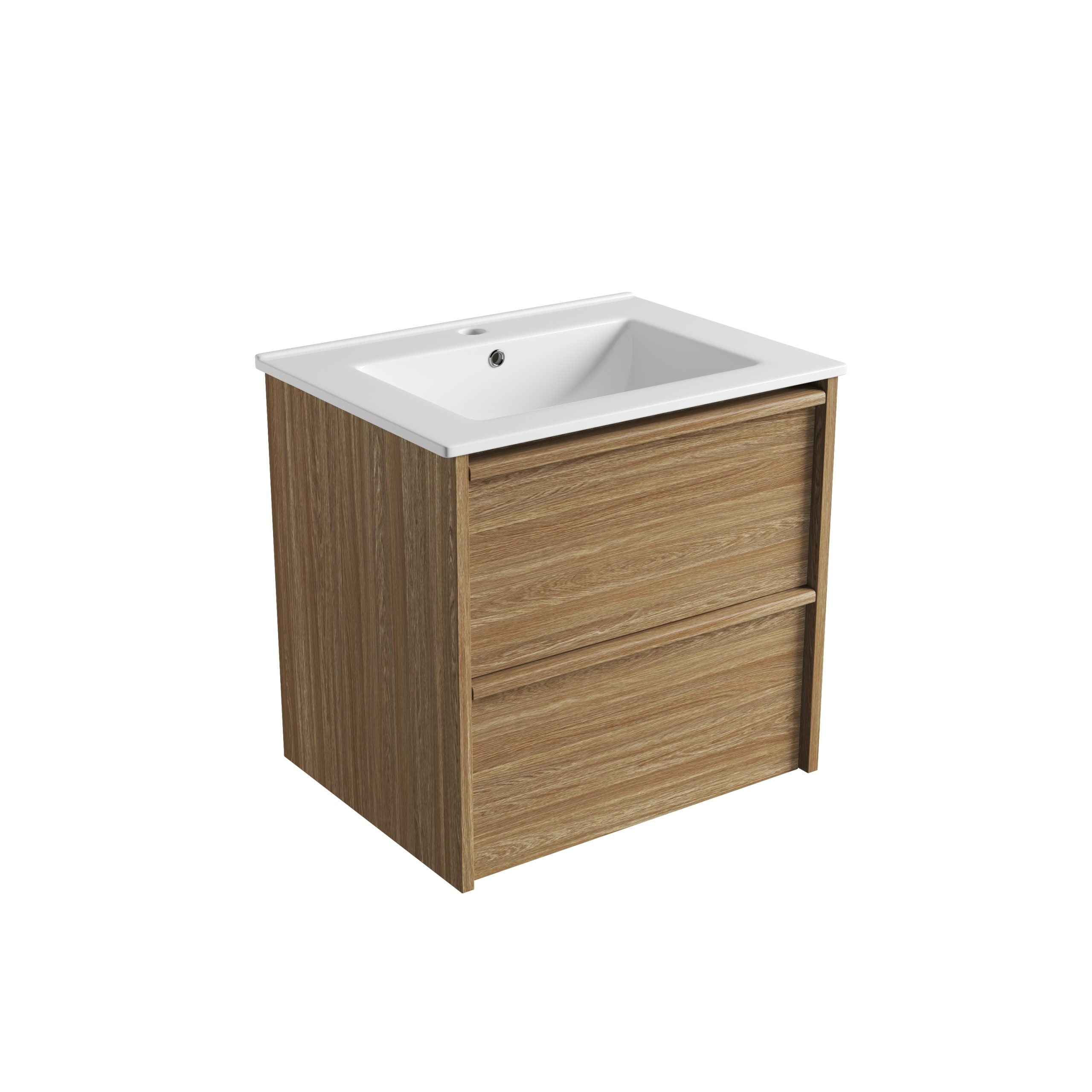 Venetta Framed Wall Hung Harvest Oak Vanity - Neche Interiors