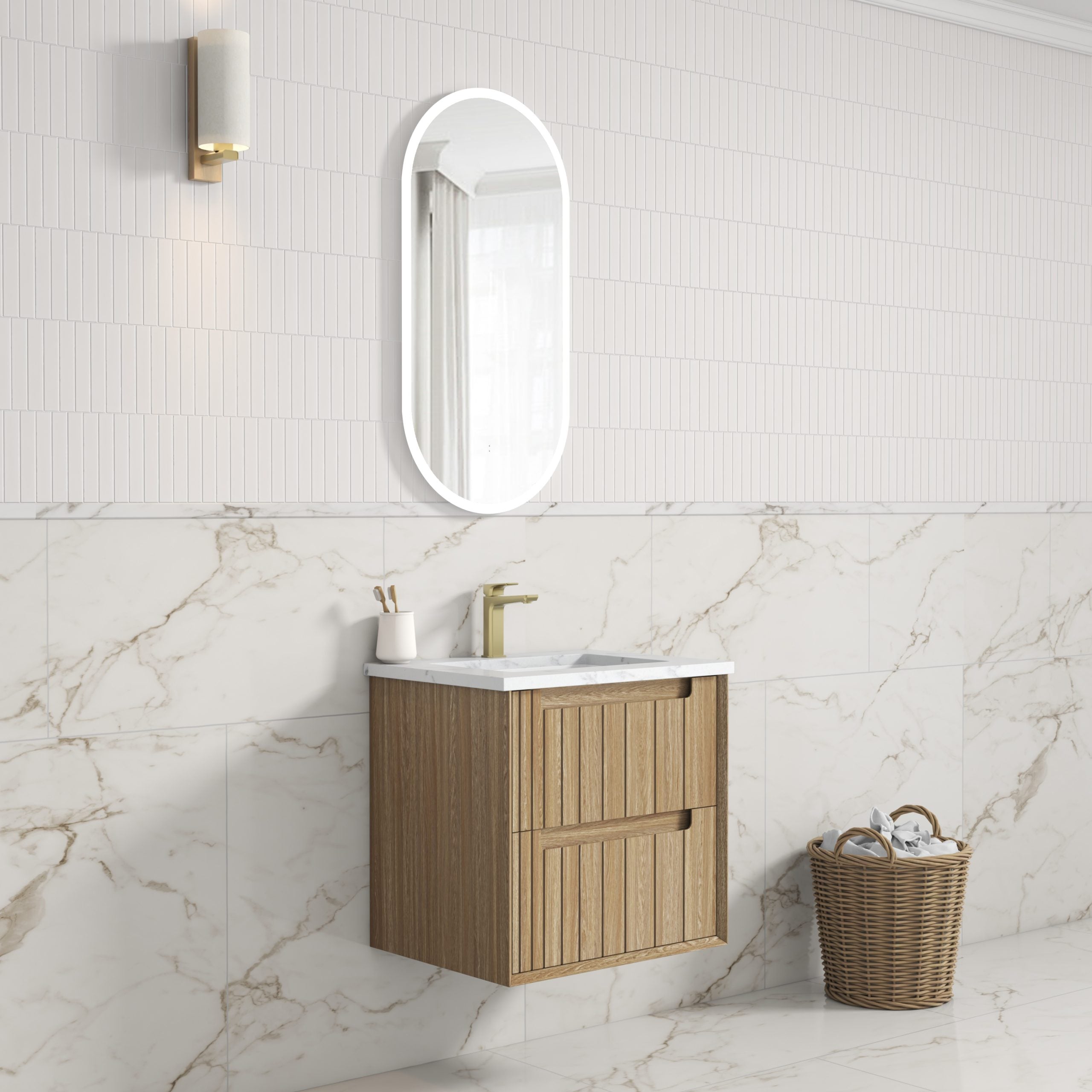 Voulari Framed Wall Hung Vanity - Neche Interiors