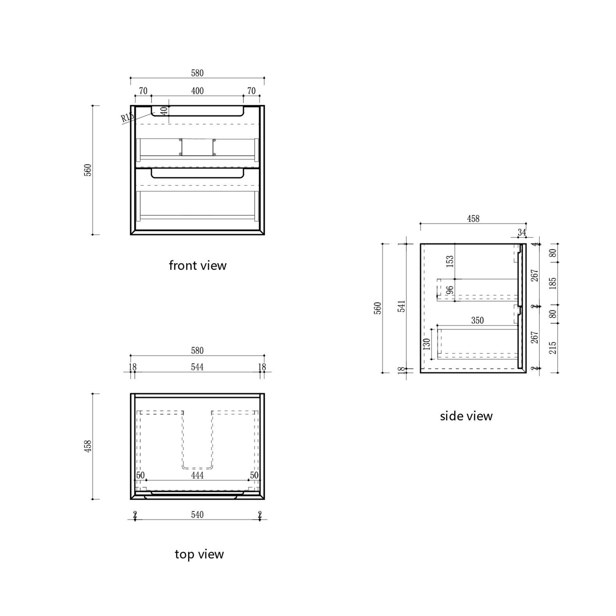 Voulari Framed Wall Hung Vanity - Neche Interiors