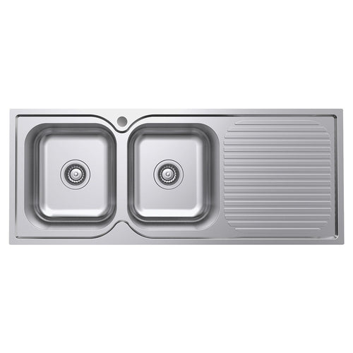 Tiva 1180 Double Kitchen Sink With Drainer