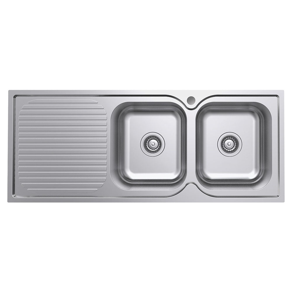 Tiva 1180 Double Kitchen Sink With Drainer
