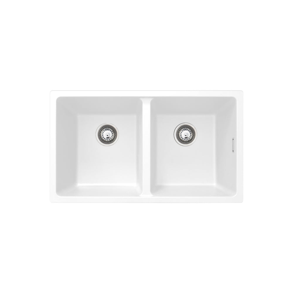 Kuro Granite 34L/34L Double Bowl Kitchen Sink