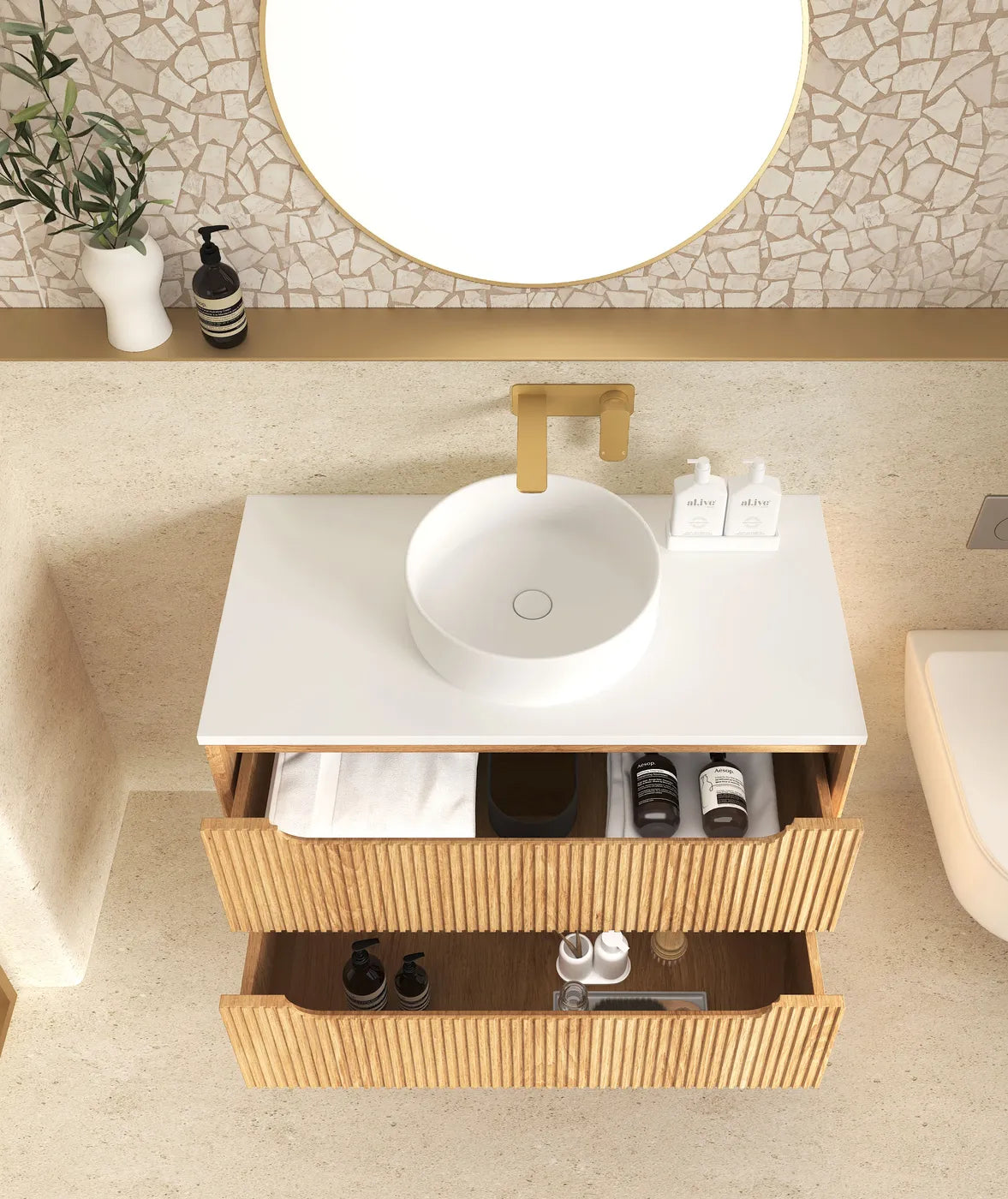 The Byron Collection - Fluted Woodland Oak - Neche Interiors
