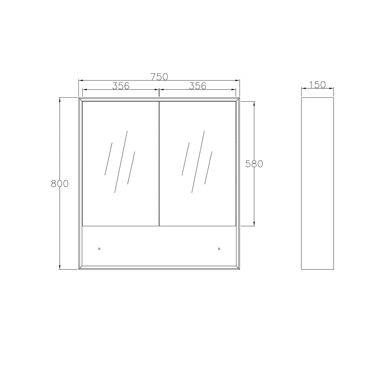 Byron Shaving Cabinet With Shelf - Neche Interiors